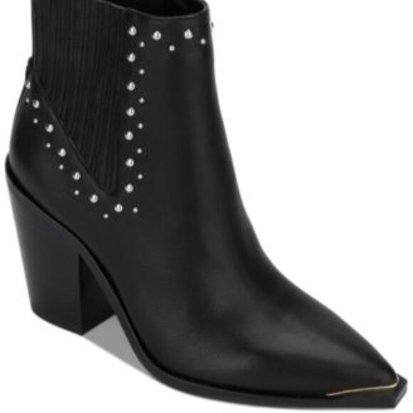 Kenneth Cole Bynona /West Side Studded Leather Western Black Booties EUC sz 5.5 - Picture 14 of 14